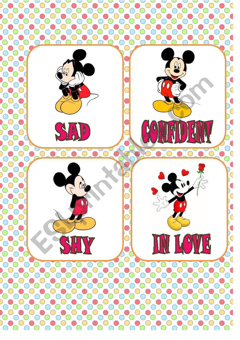 adjectives with mickey part 1 worksheet