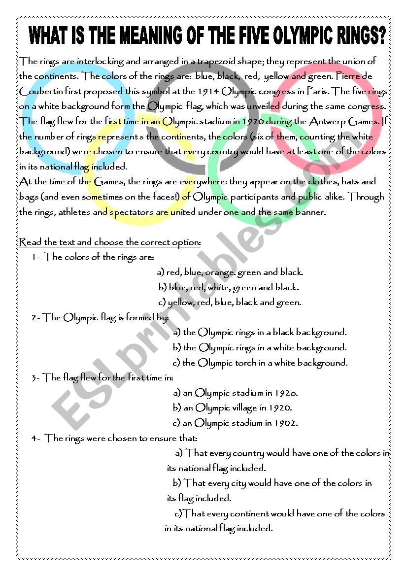 What is the meaning of the Olympic rings?