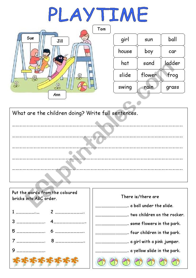 Working with words worksheet