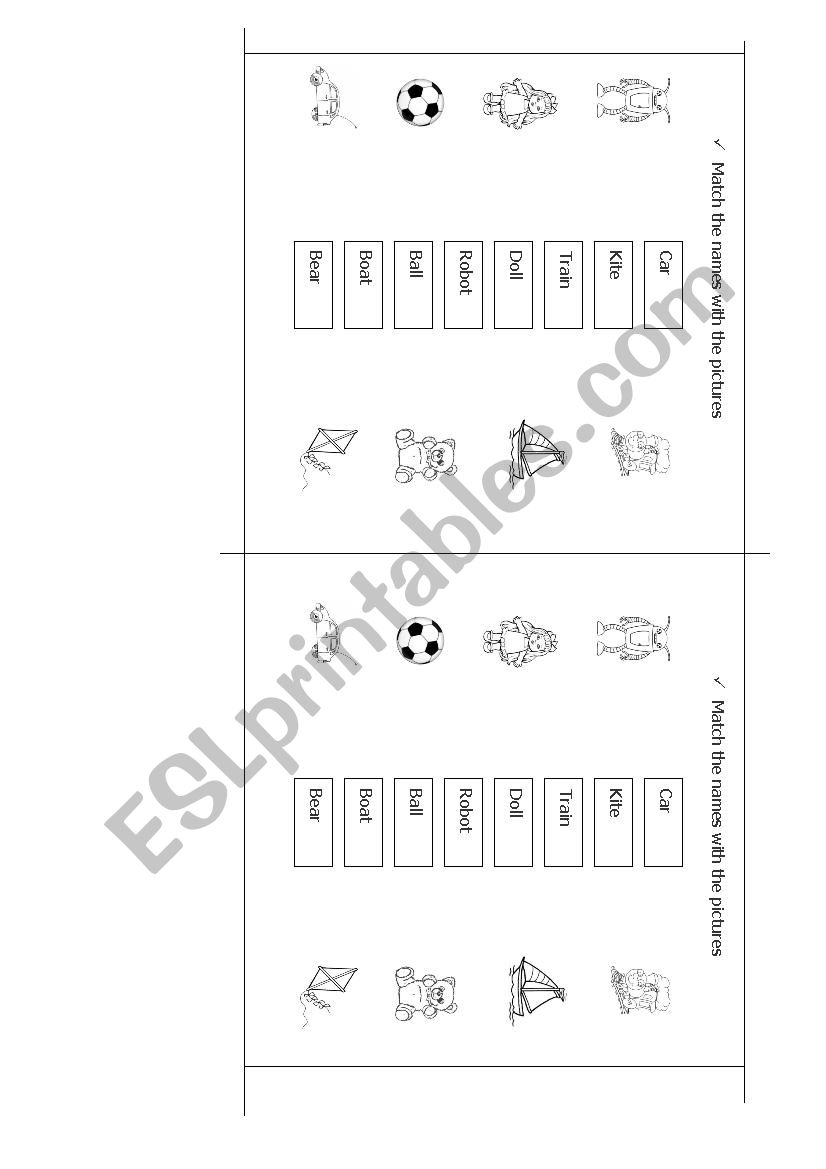 TOYS worksheet