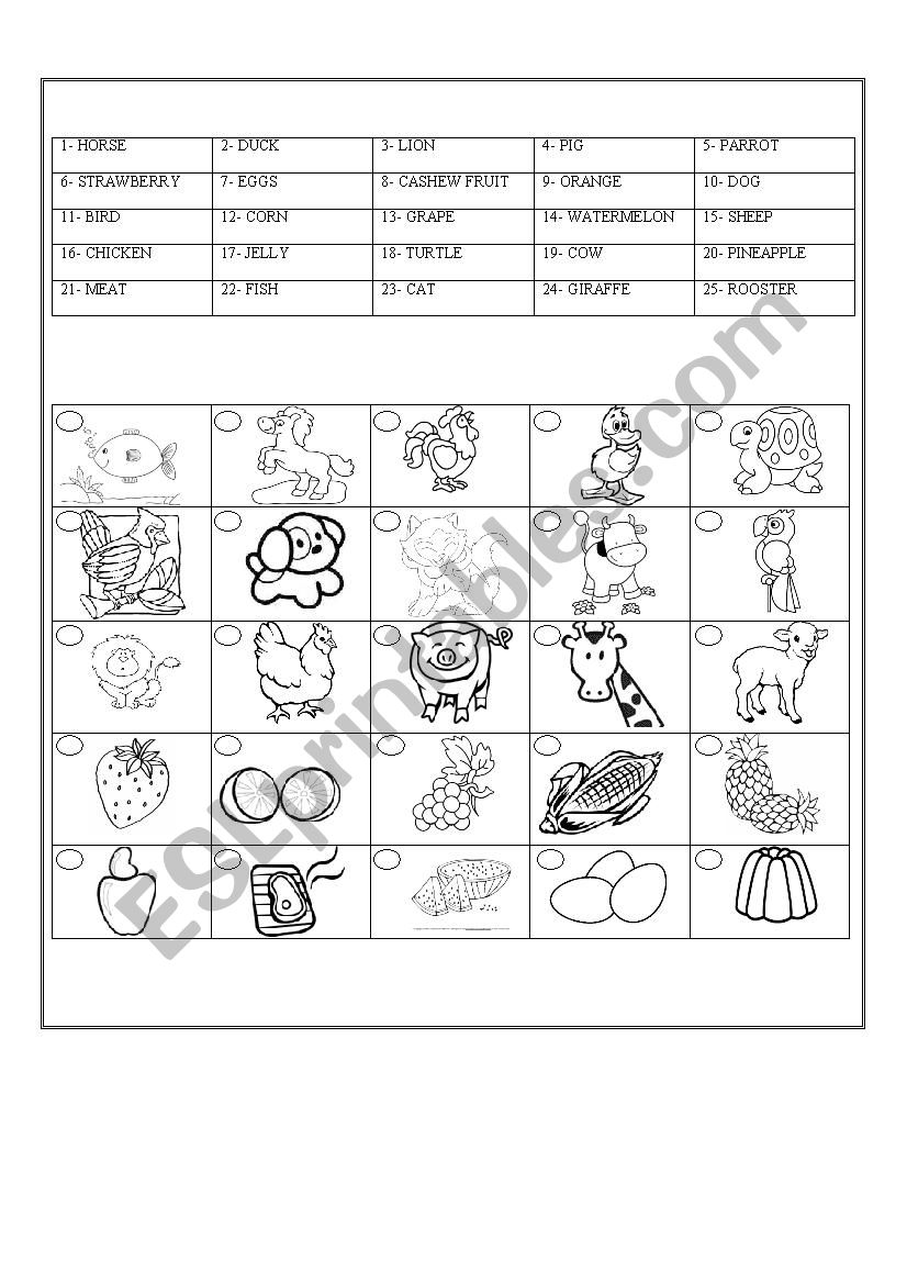 vocabulary worksheet