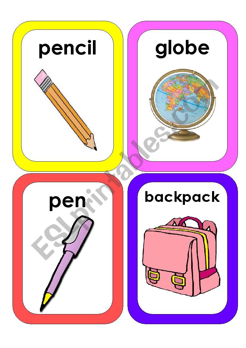 School Supplies #1 worksheet