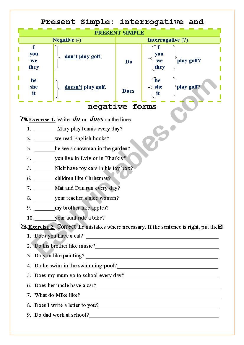 present-simple-negative-interrogative-esl-worksheet-by-mily88