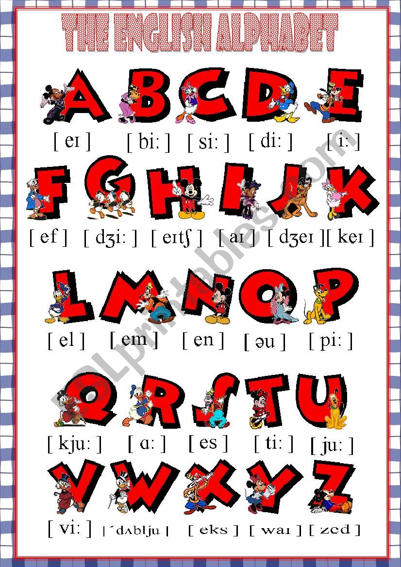 The English Alphabet *** with Mickey Mouse and Friends