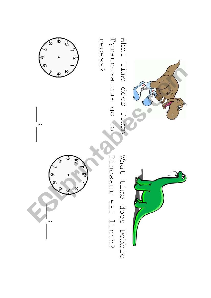 Dinosaur Time Book worksheet