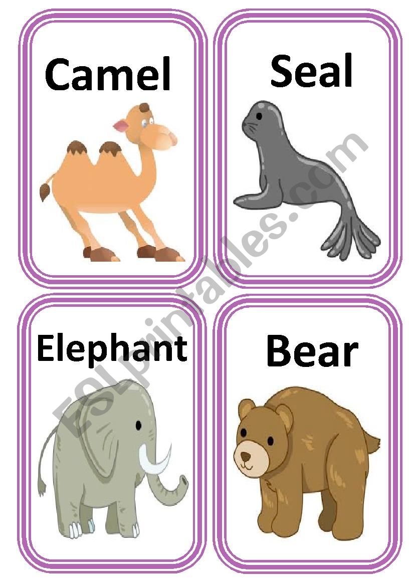 Circus animals worksheet