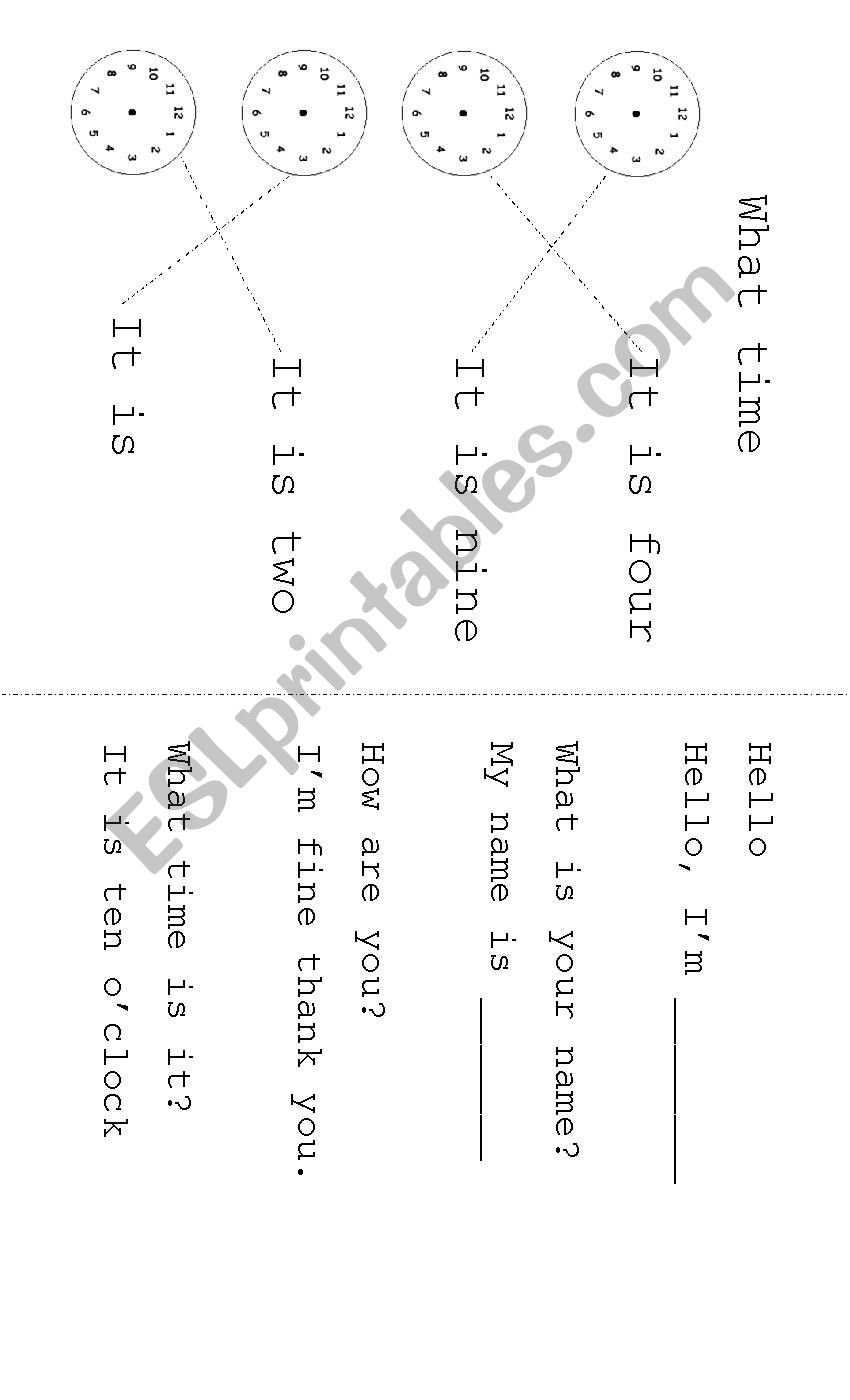 TIME - FAMILY - COLOR worksheet