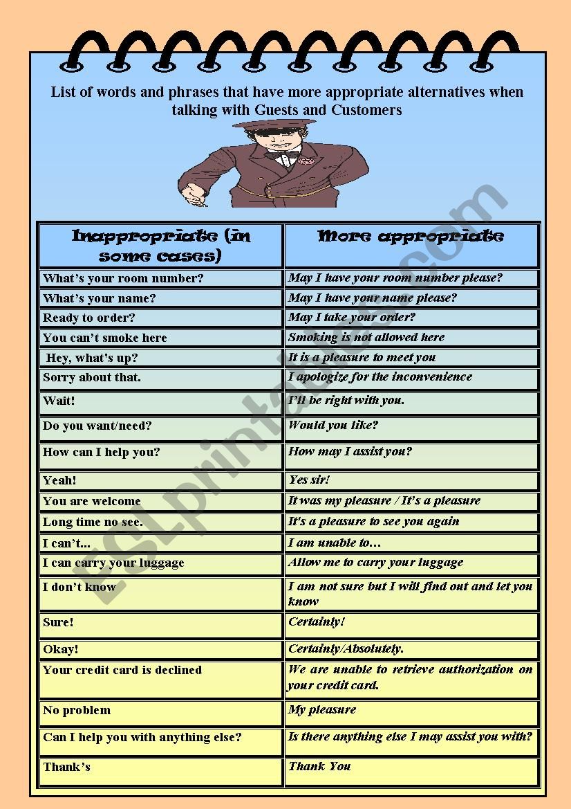  Formal Polite English Words And Phrases ESL Worksheet By CarlosO
