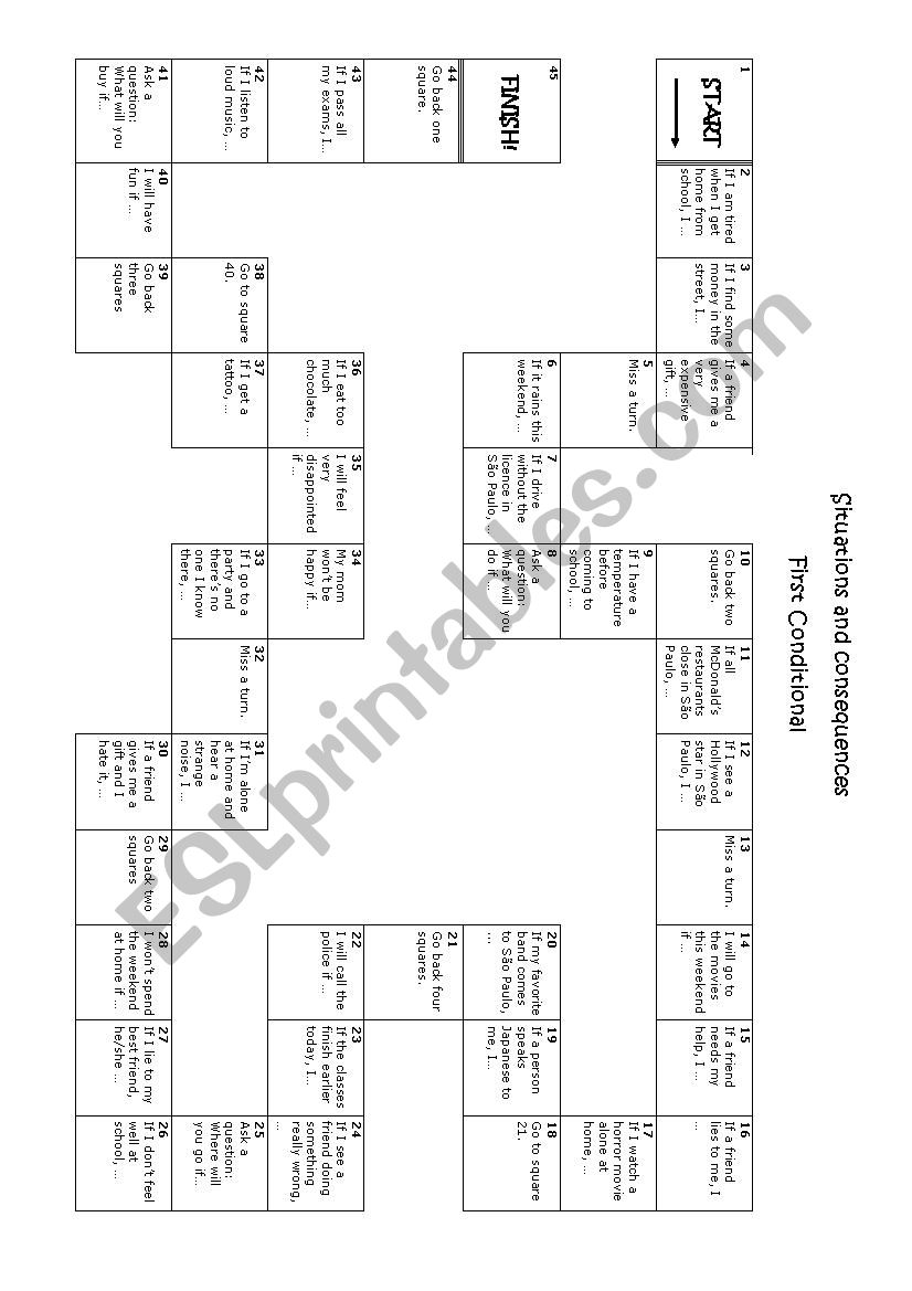 First conditional - board game