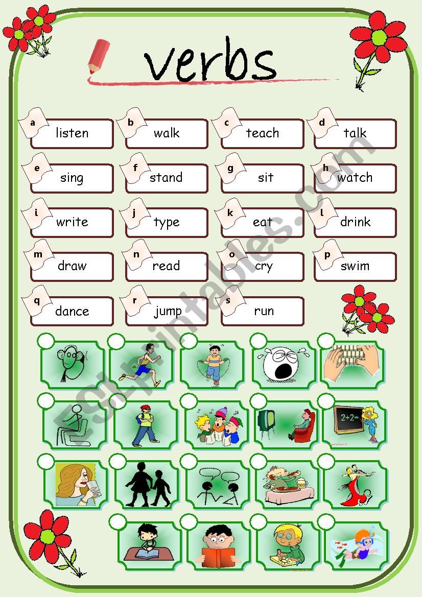 Verbs worksheet