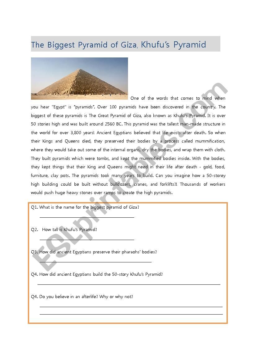 The Biggest Pyramid of Giza, Khufus Pyramid