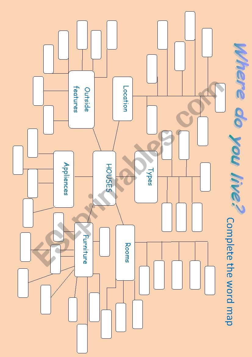 Where do you live? worksheet