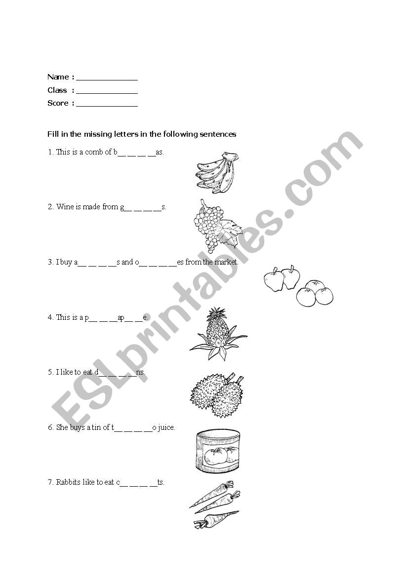 vocabulary worksheet