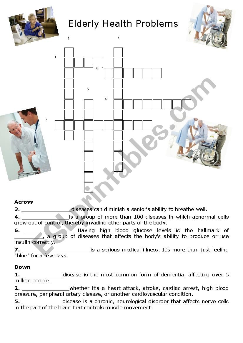 Health Problems worksheet