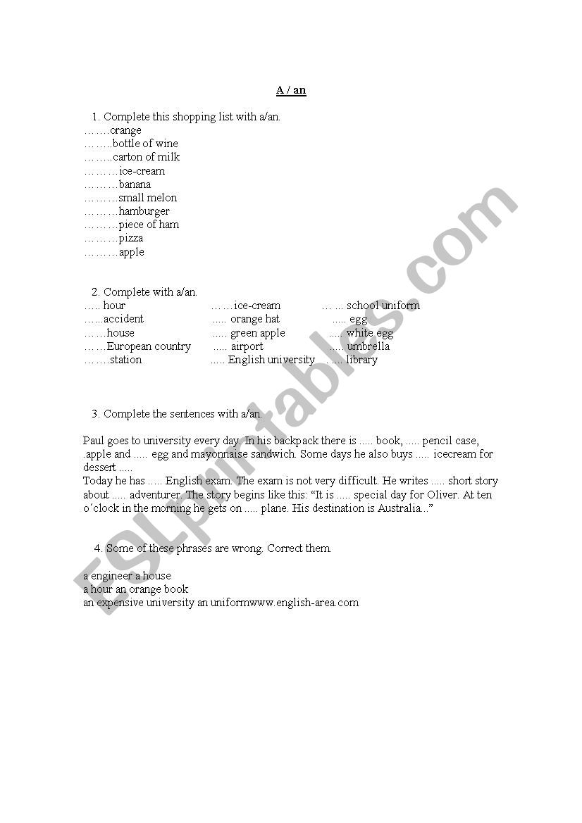 Ejercitación worksheet