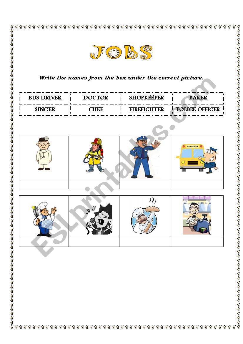 JOBS worksheet