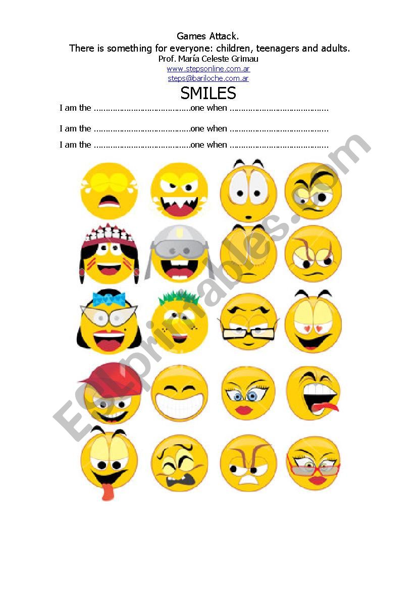 Smiles  worksheet