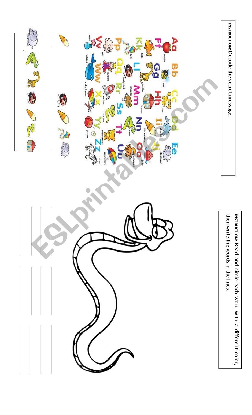 Alphabet worksheet