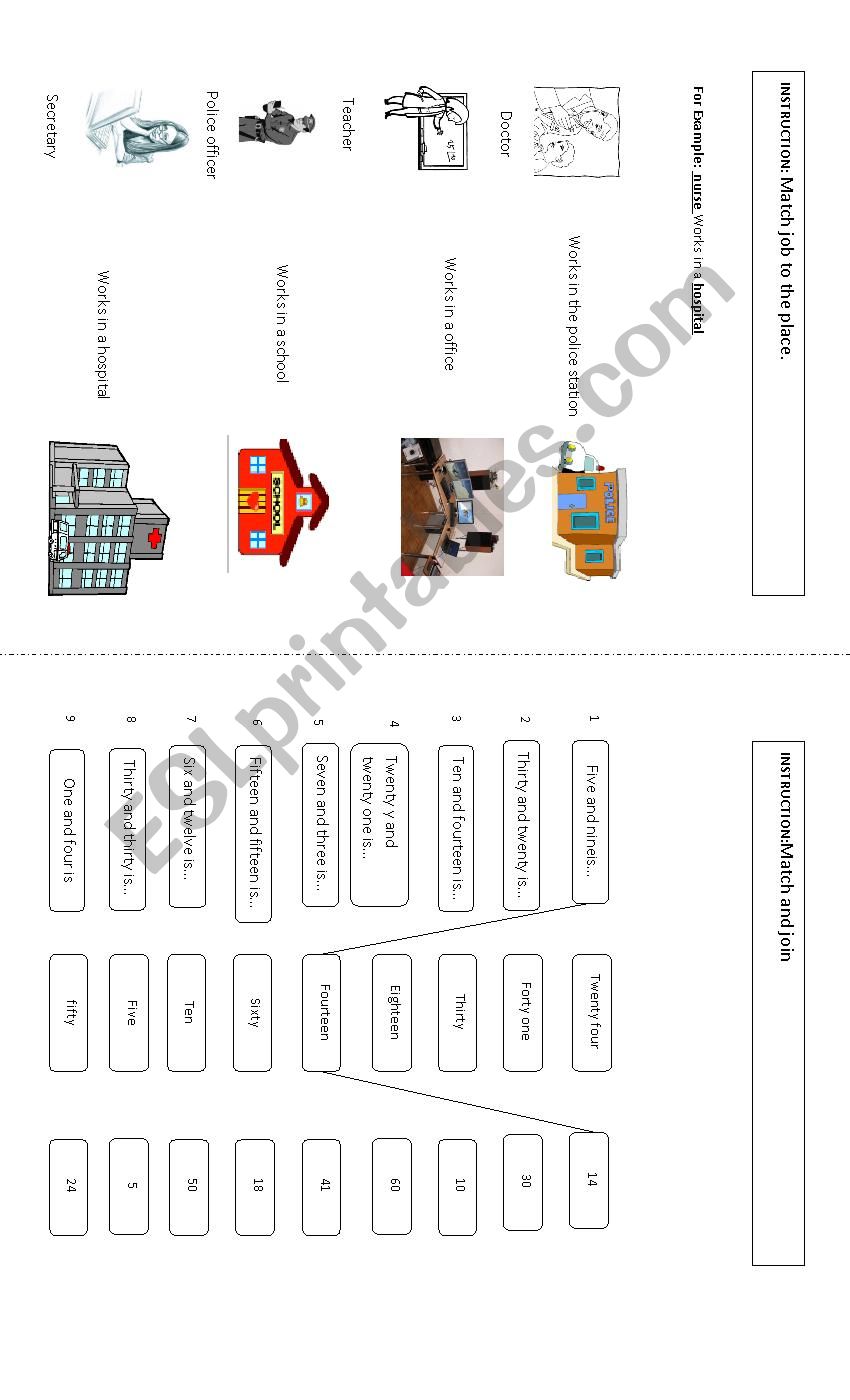 job & numbers worksheet