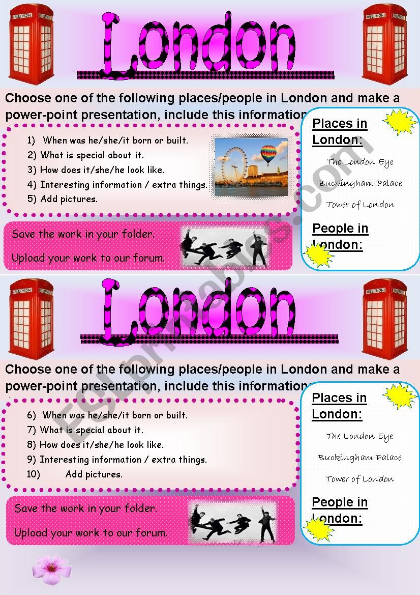 London worksheet