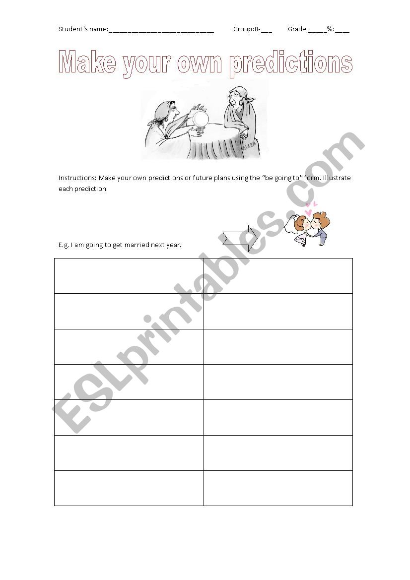 Make predictions worksheet