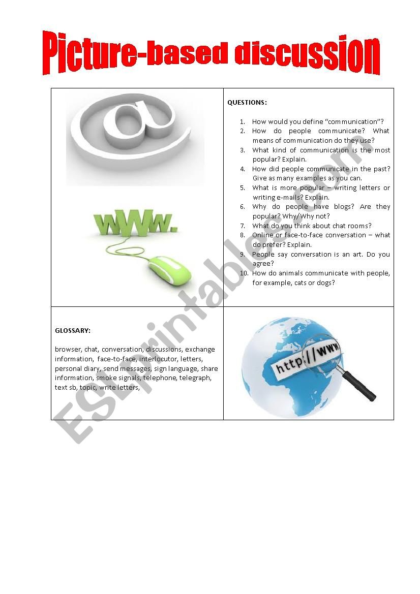 Picture-based discussion communication