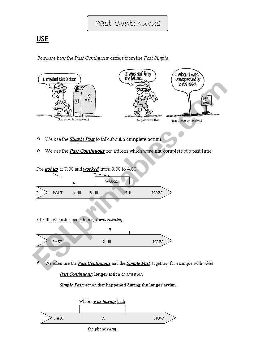 Past Continuous worksheet