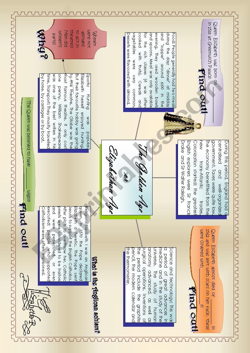 Elizabethan Age (Golden Age) worksheet