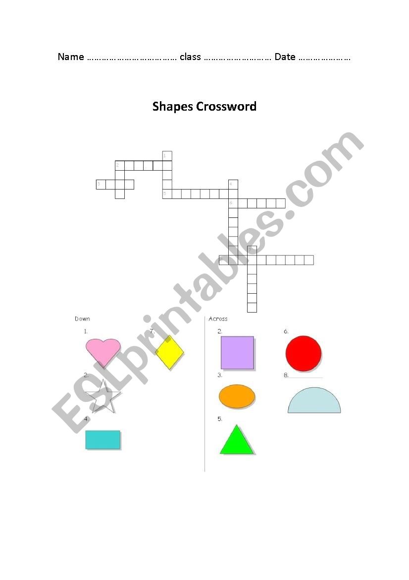 shapes worksheet