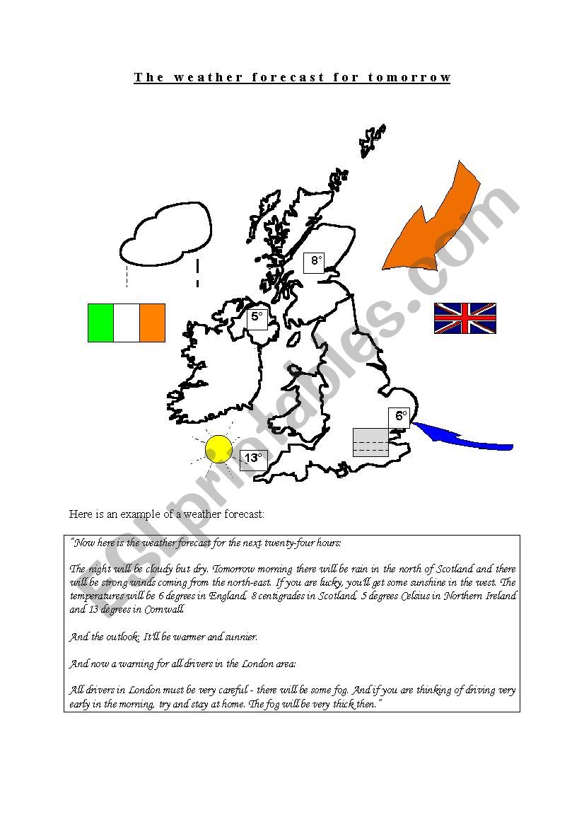 Weather forecast worksheet