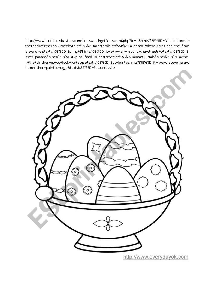 Easter day  worksheet