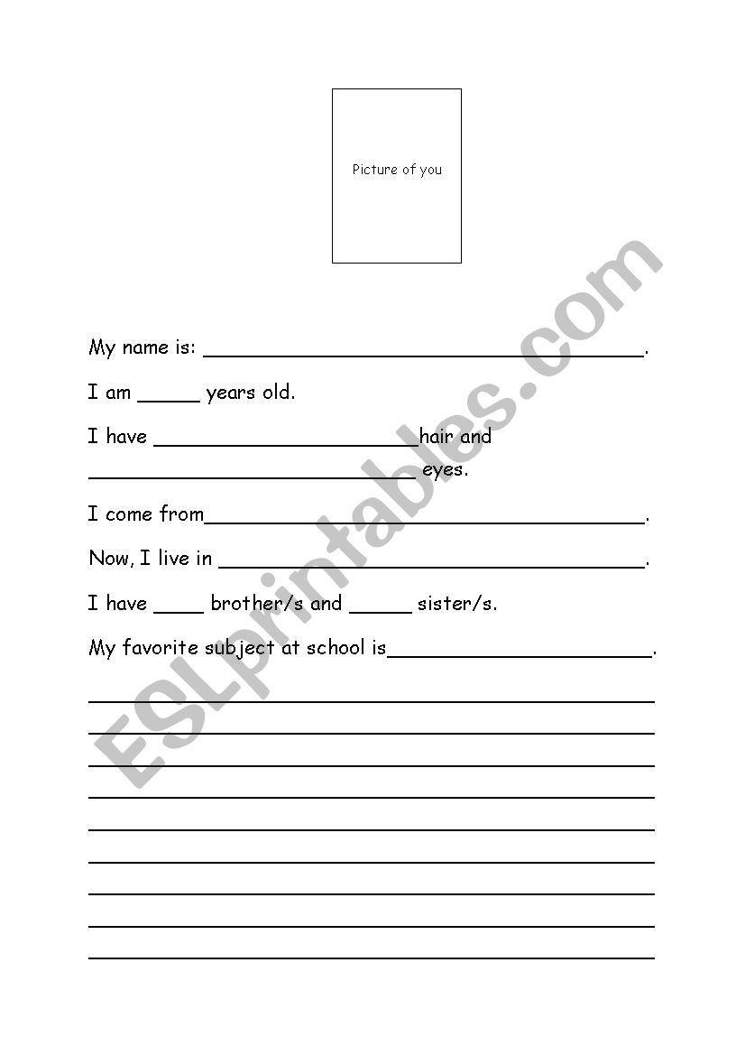 I-card worksheet