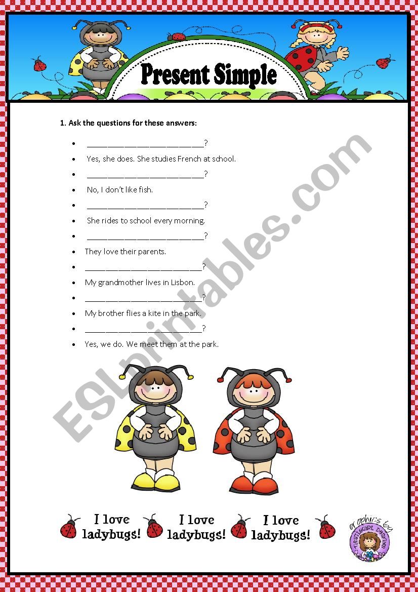 PRESENT SIMPLE worksheet