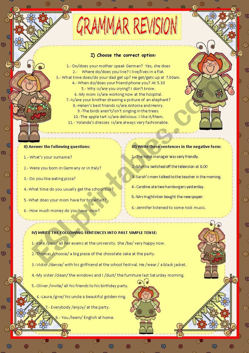 grammar-revision-esl-worksheet-by-mariaah