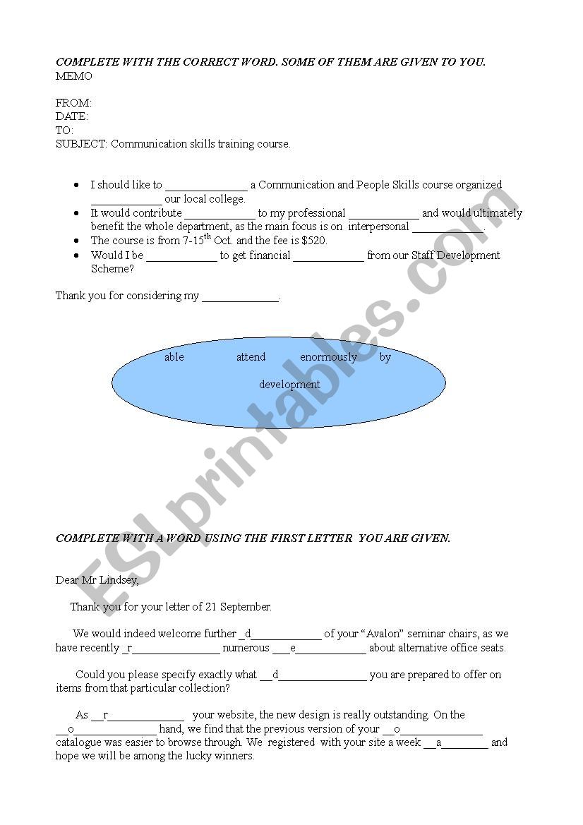 BEC VANTAGE WRITING!! worksheet