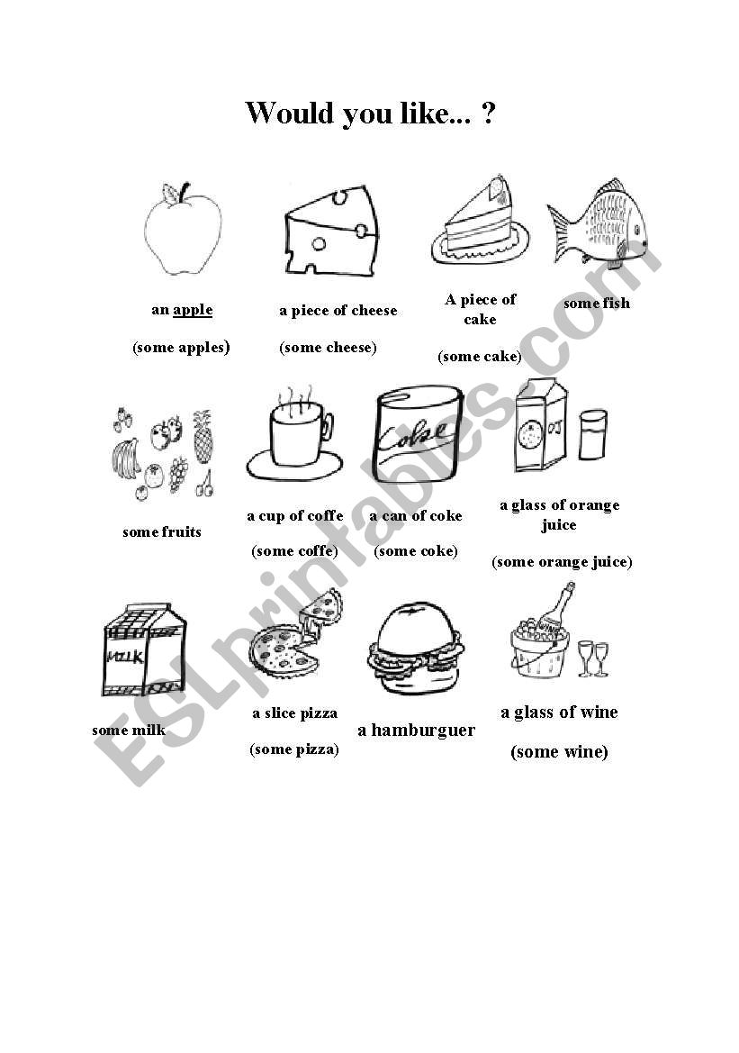 Would you like some...? worksheet
