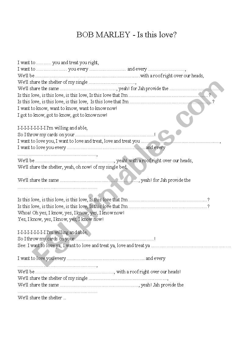 songbooklet worksheet