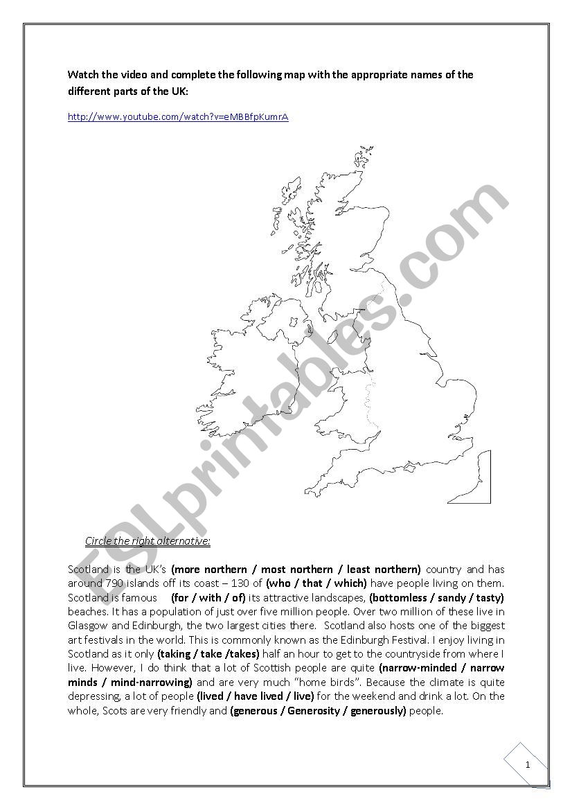 Describing Geographical locations / Describing famous cities (5 pages)
