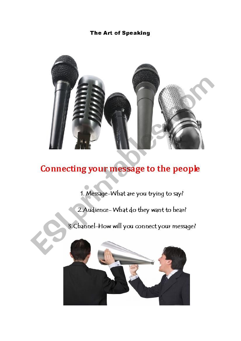 The Art of Speaking worksheet