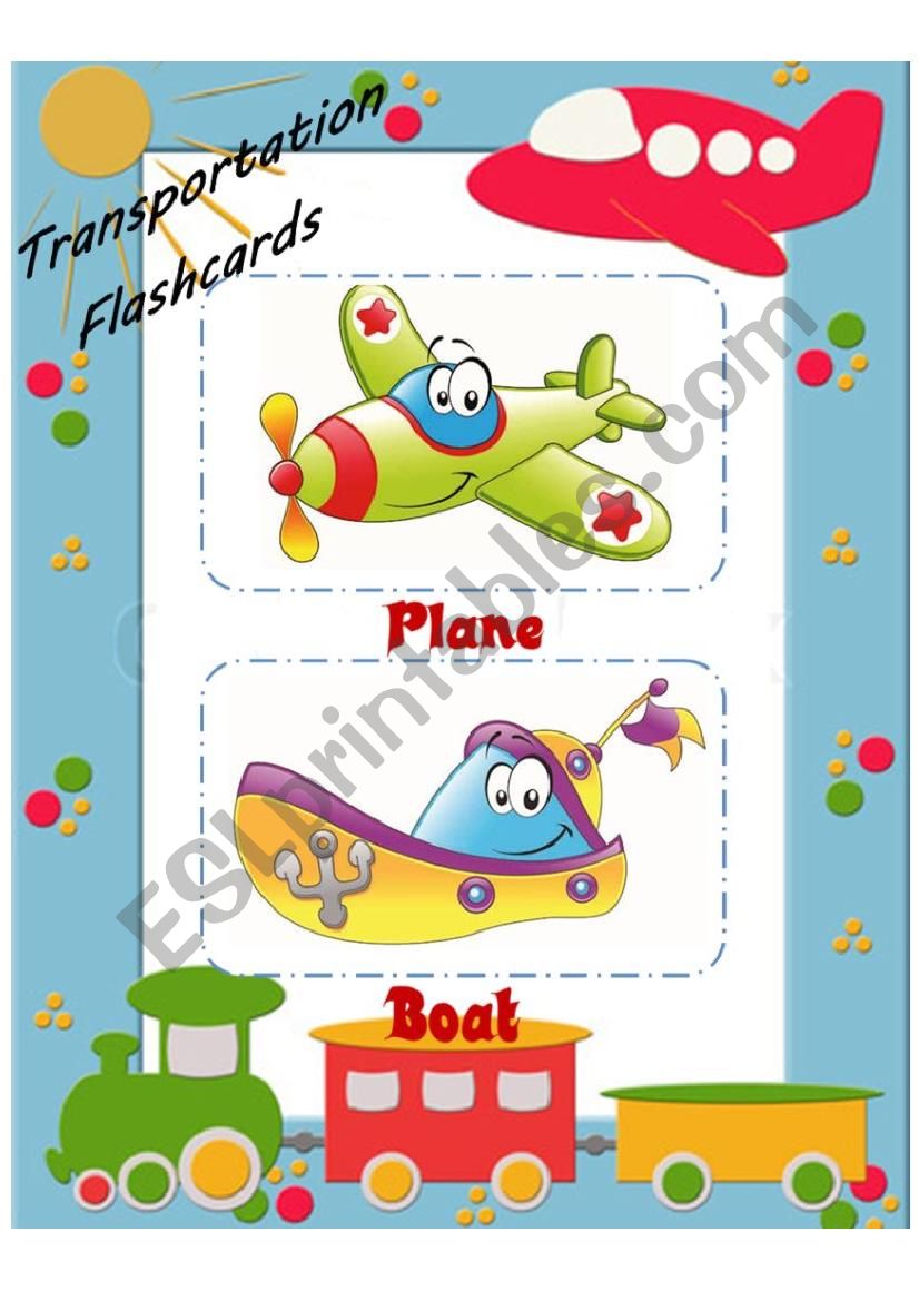 transportation flashcards worksheet
