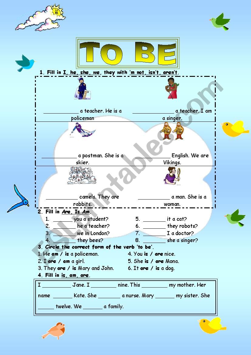 To be worksheet