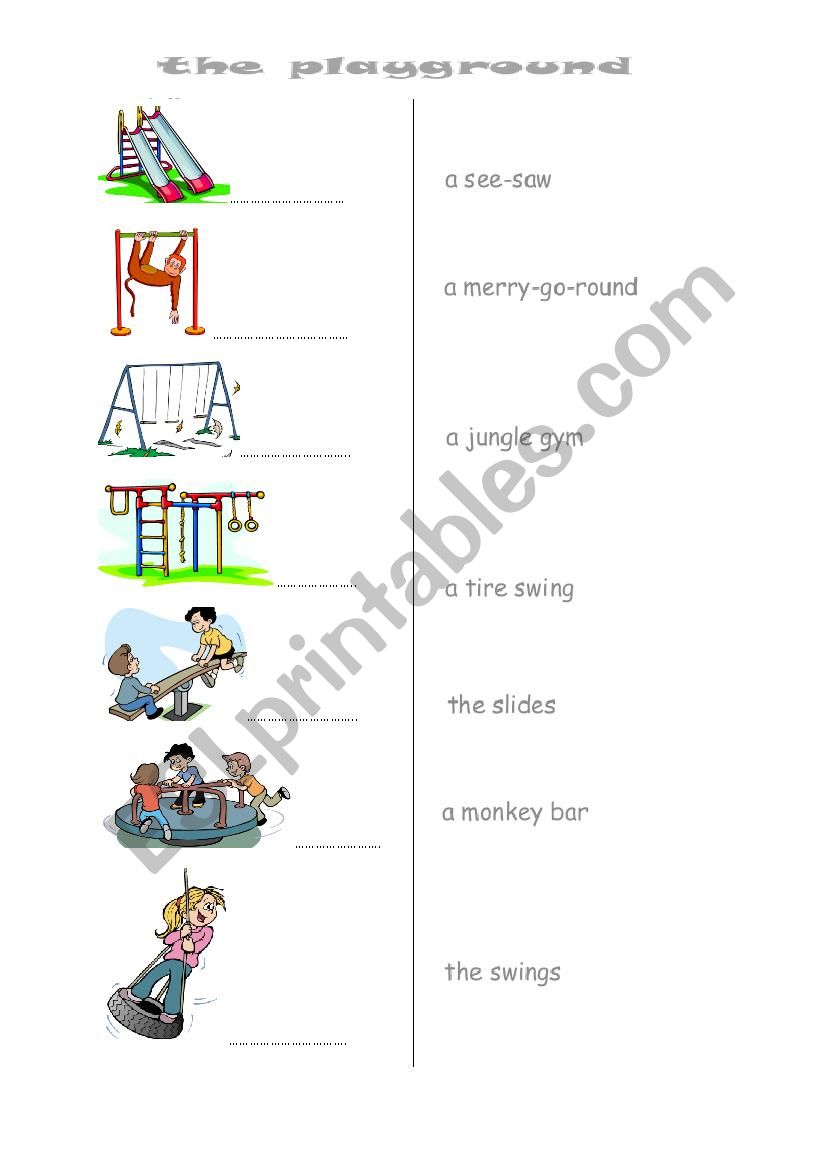 PLAYGROUND worksheet