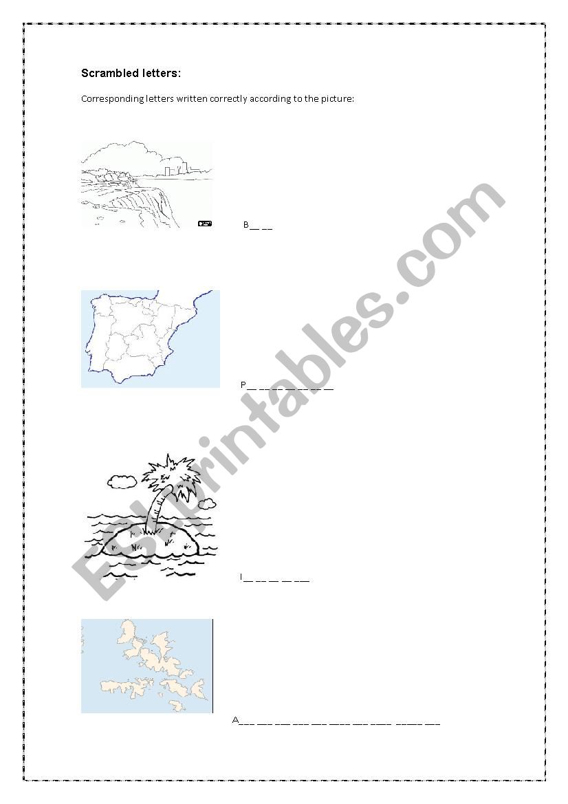 LandForms worksheet