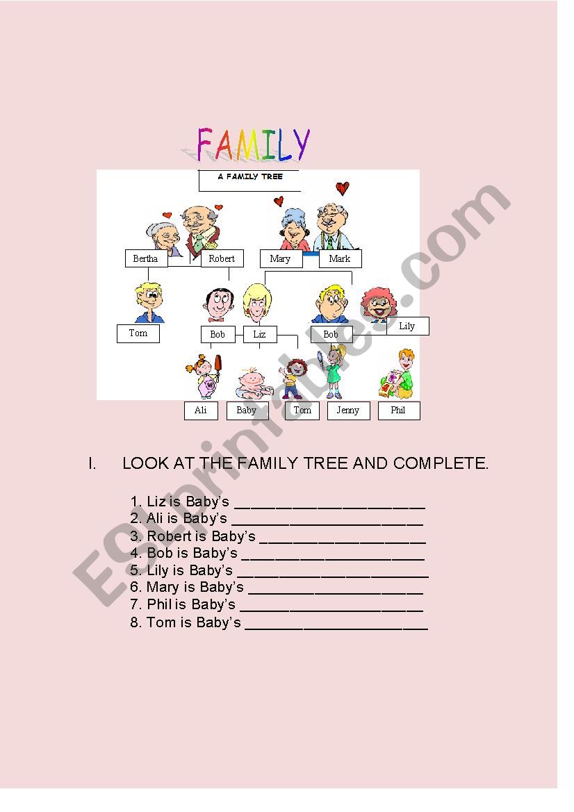 family worksheet