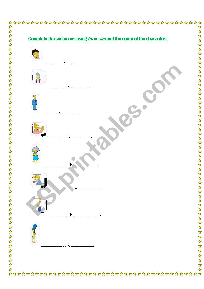 family members worksheet