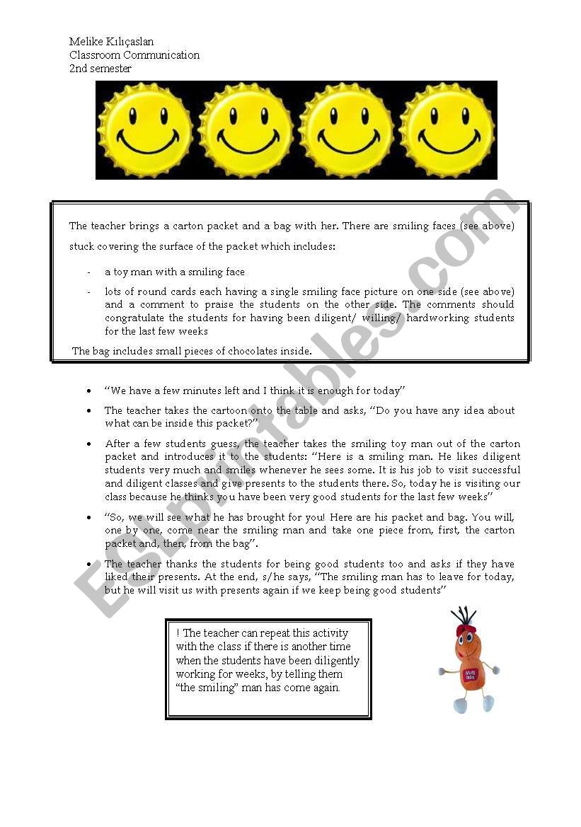 classroom communication worksheet