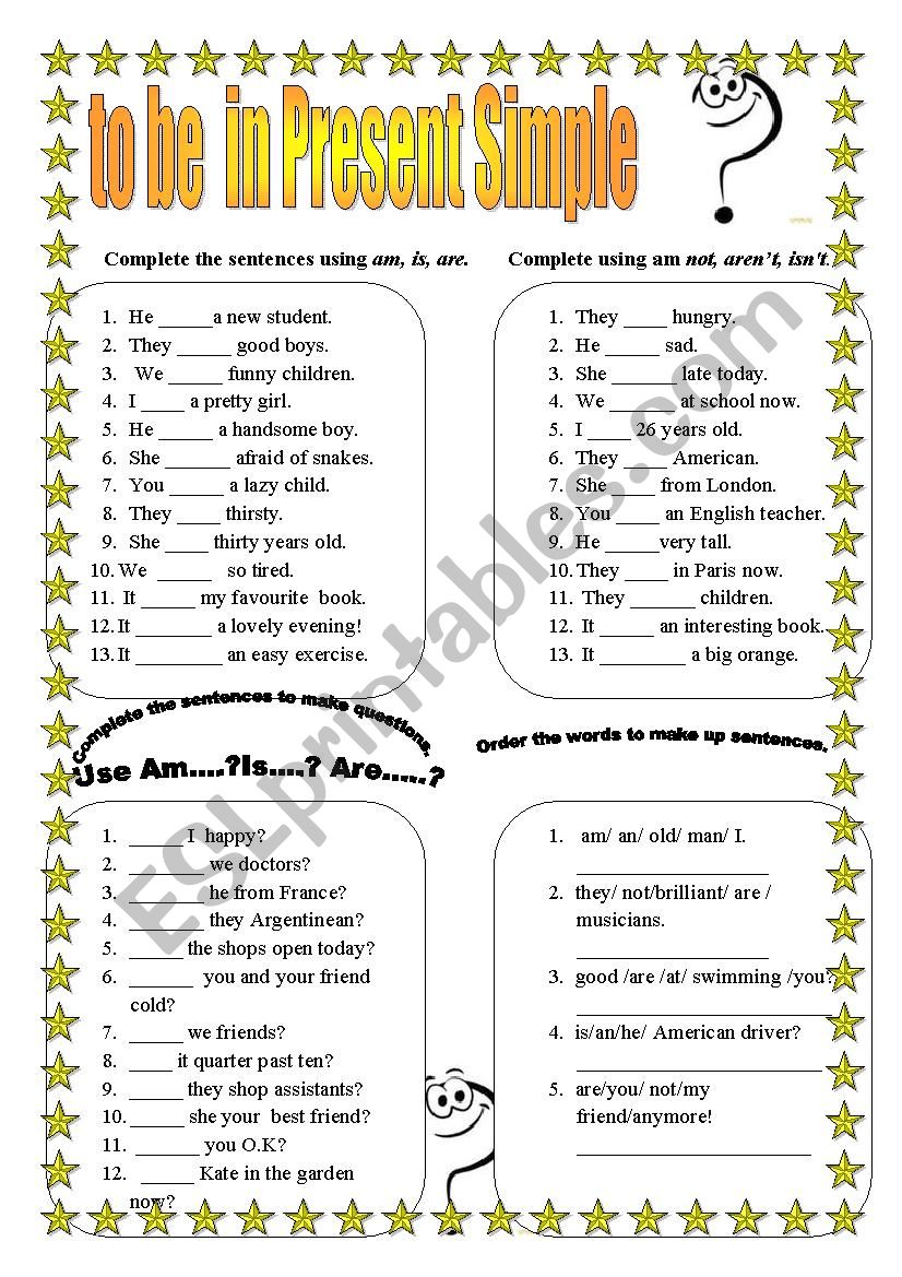 forms to be in Present worksheet