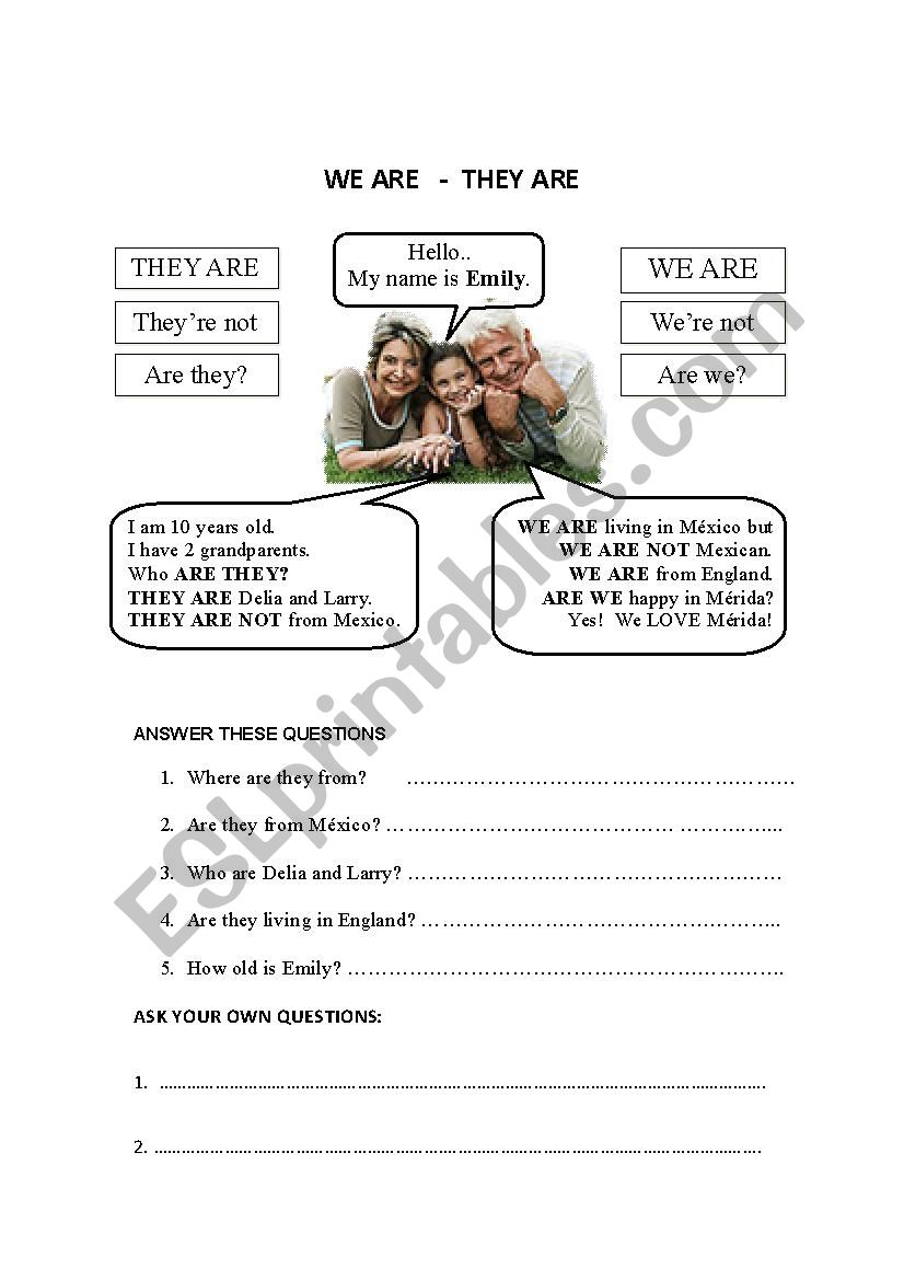 BE - Reading Comprehension worksheet