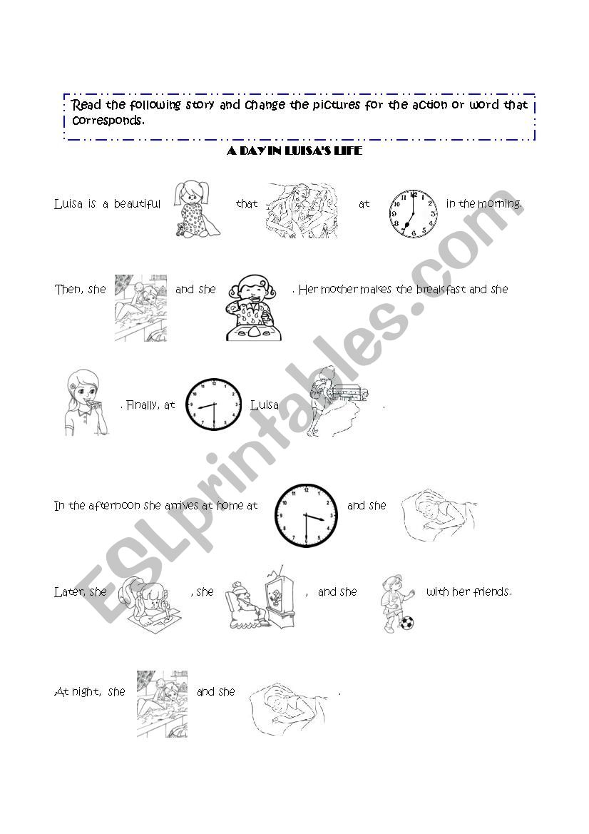 DAILY ACTIVITIES worksheet