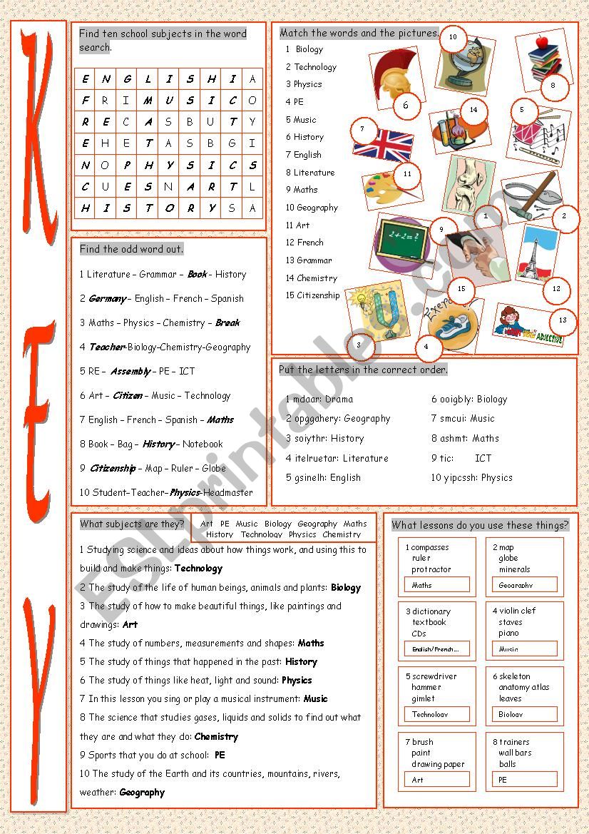 Vocabulary Exercises For Adults